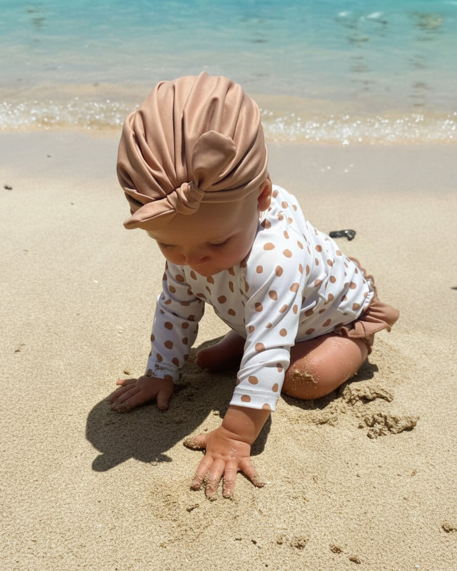 Baby Swim Turban - UPF50+ - Beige - Petit Filippe