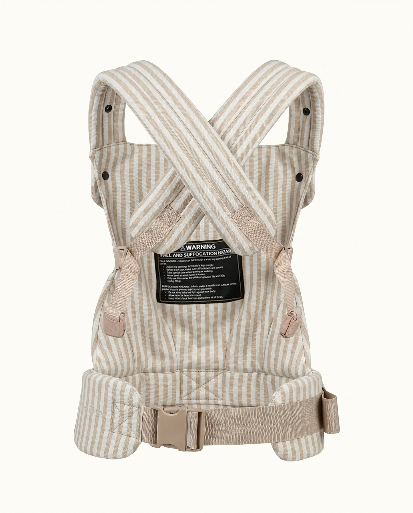 COMING SOON - Ergonomic Baby Carrier - Cotton - Oatmeal Striped - Petit Filippe