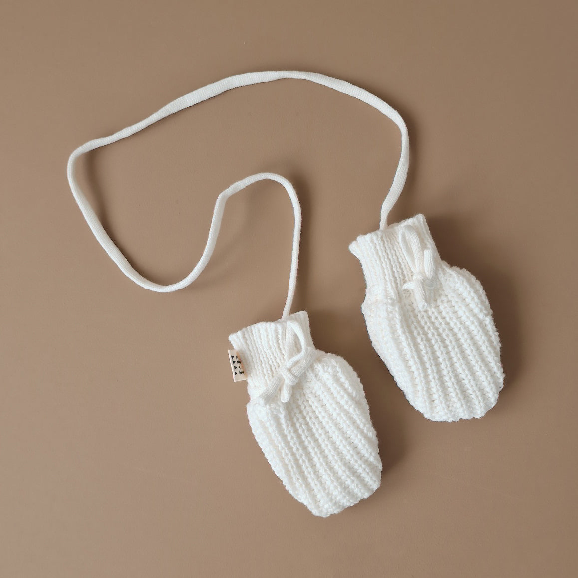 Baby Mittens - Cotton & Fleece - Ivory - Petit Filippe