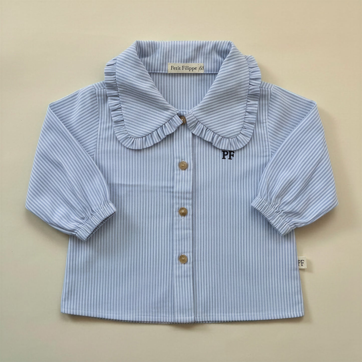 Blouse en coton - Rayure bleue classique