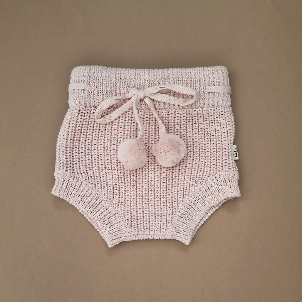 Knitted Bloomers - Cotton - Peony Pink - Petit Filippe