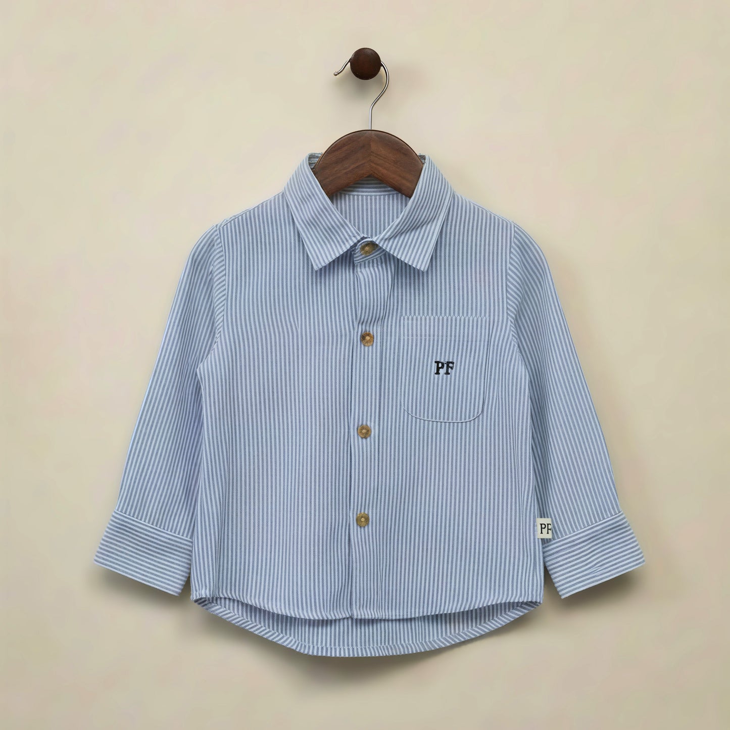 Cotton Shirt - Classic Blue Stripe