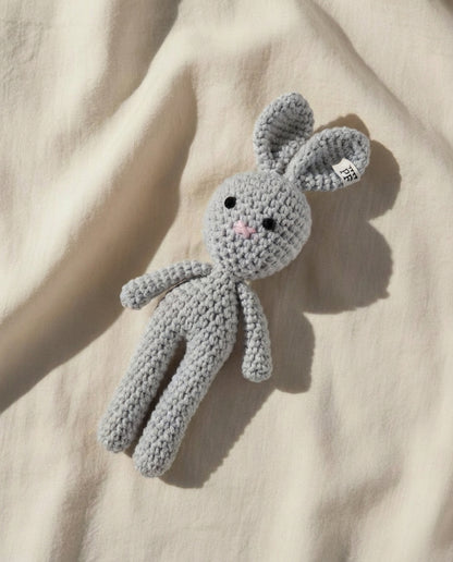 Crochet Bunny - Cotton - Light Grey - Petit Filippe