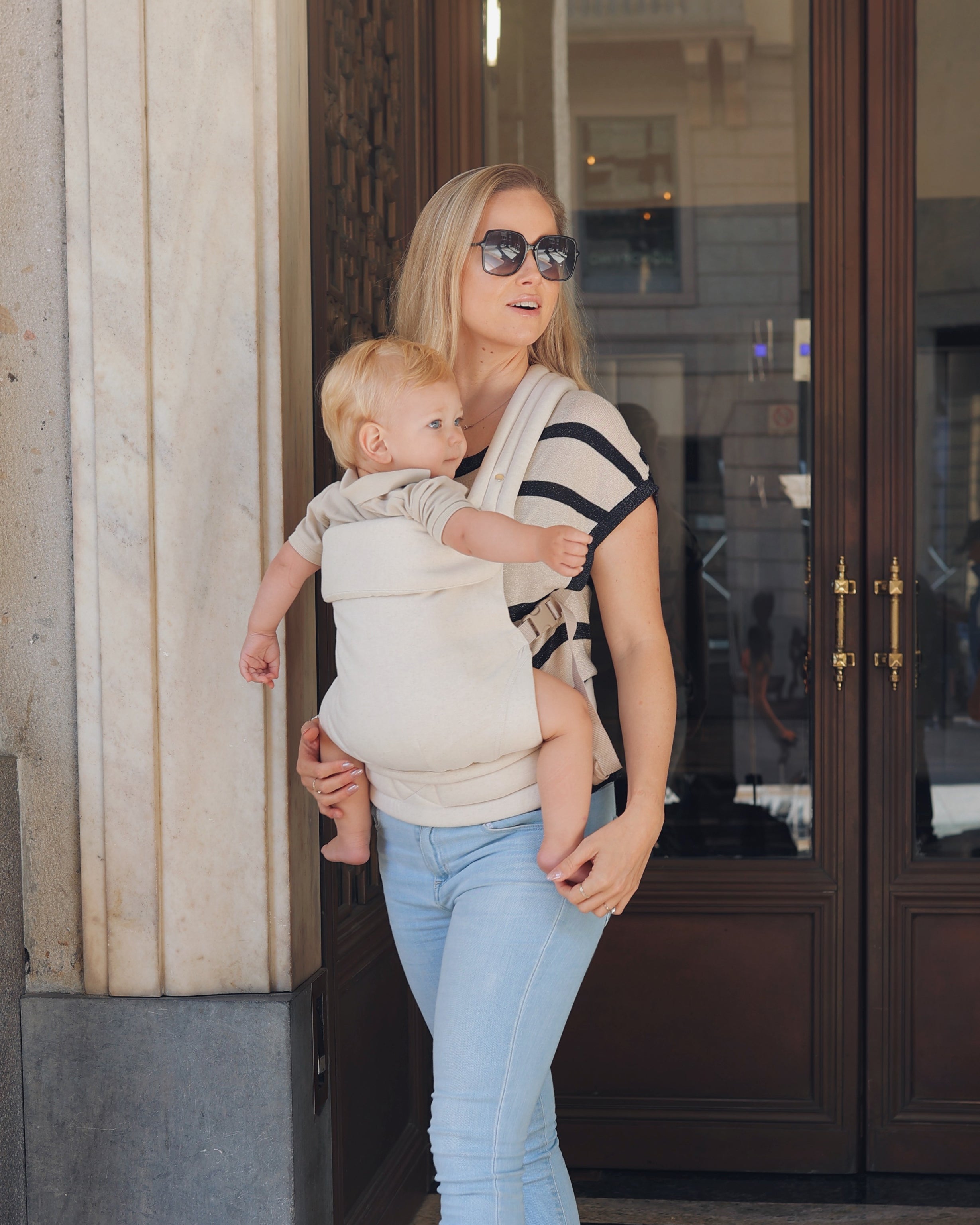 Baby Carrier - Cotton/Linen Blend - Natural - Petit Filippe