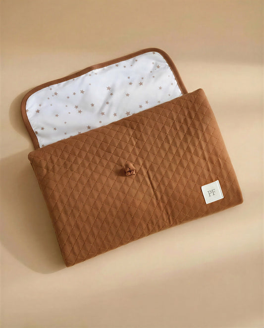 Quilted Changing Mat - Brick - Petit Filippe