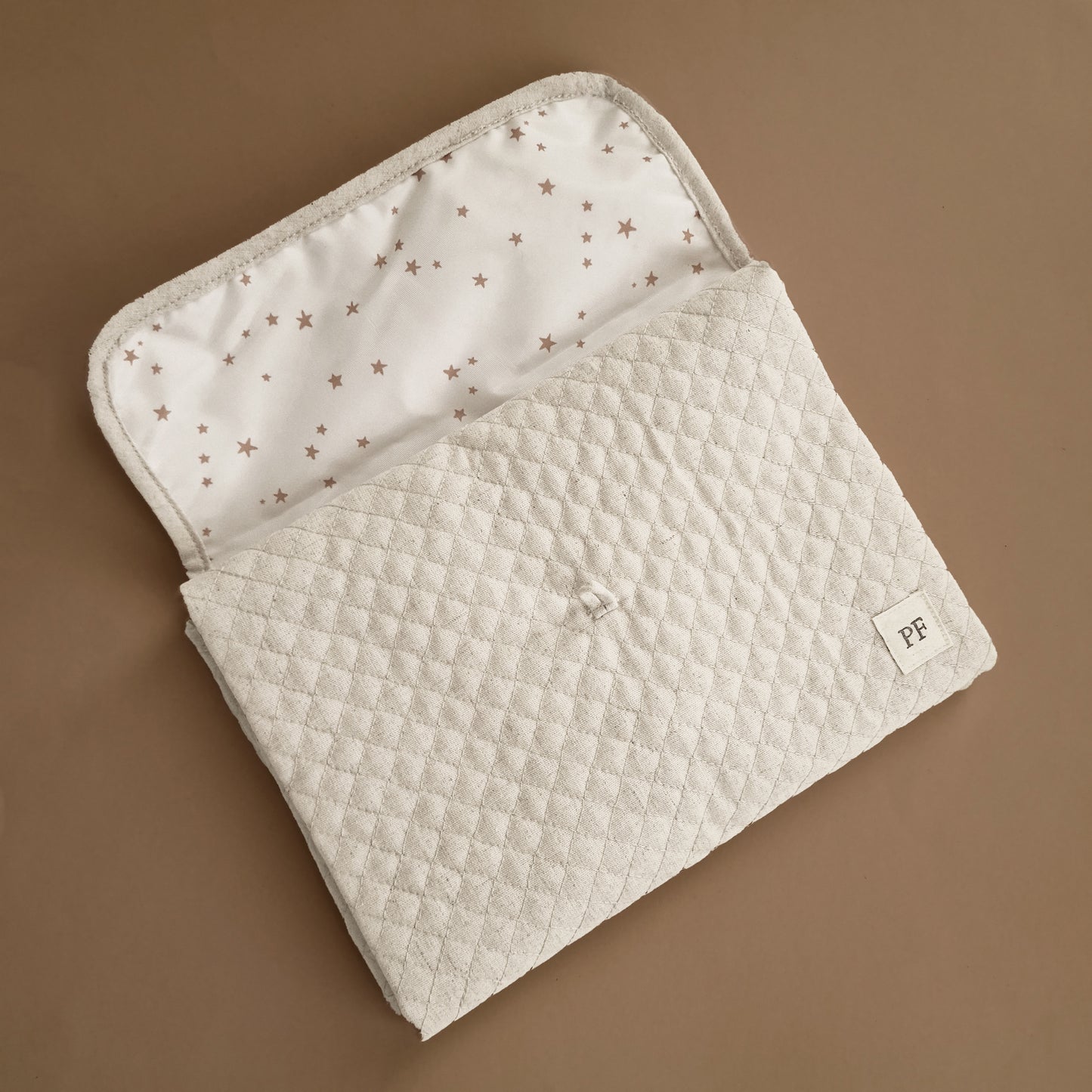 Quilted Changing Mat - Natural Linen/Cotton Blend - Petit Filippe