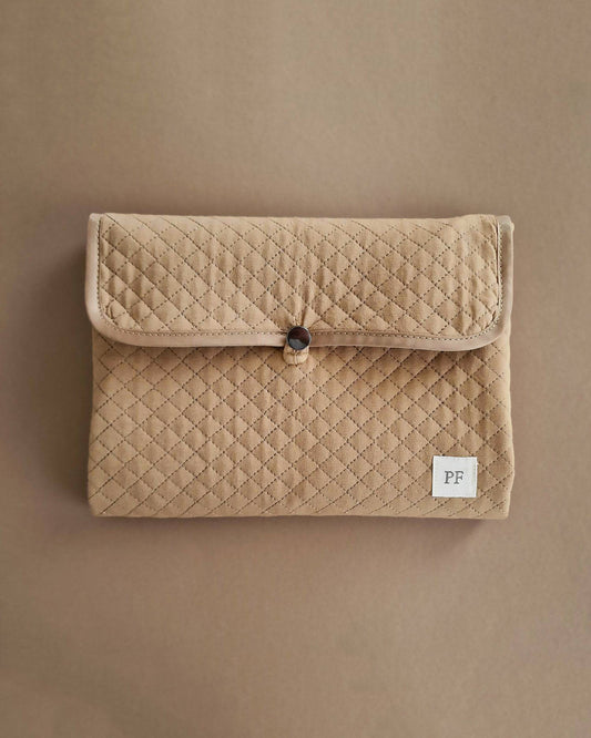 Quilted Changing Mat - Beige - Petit Filippe
