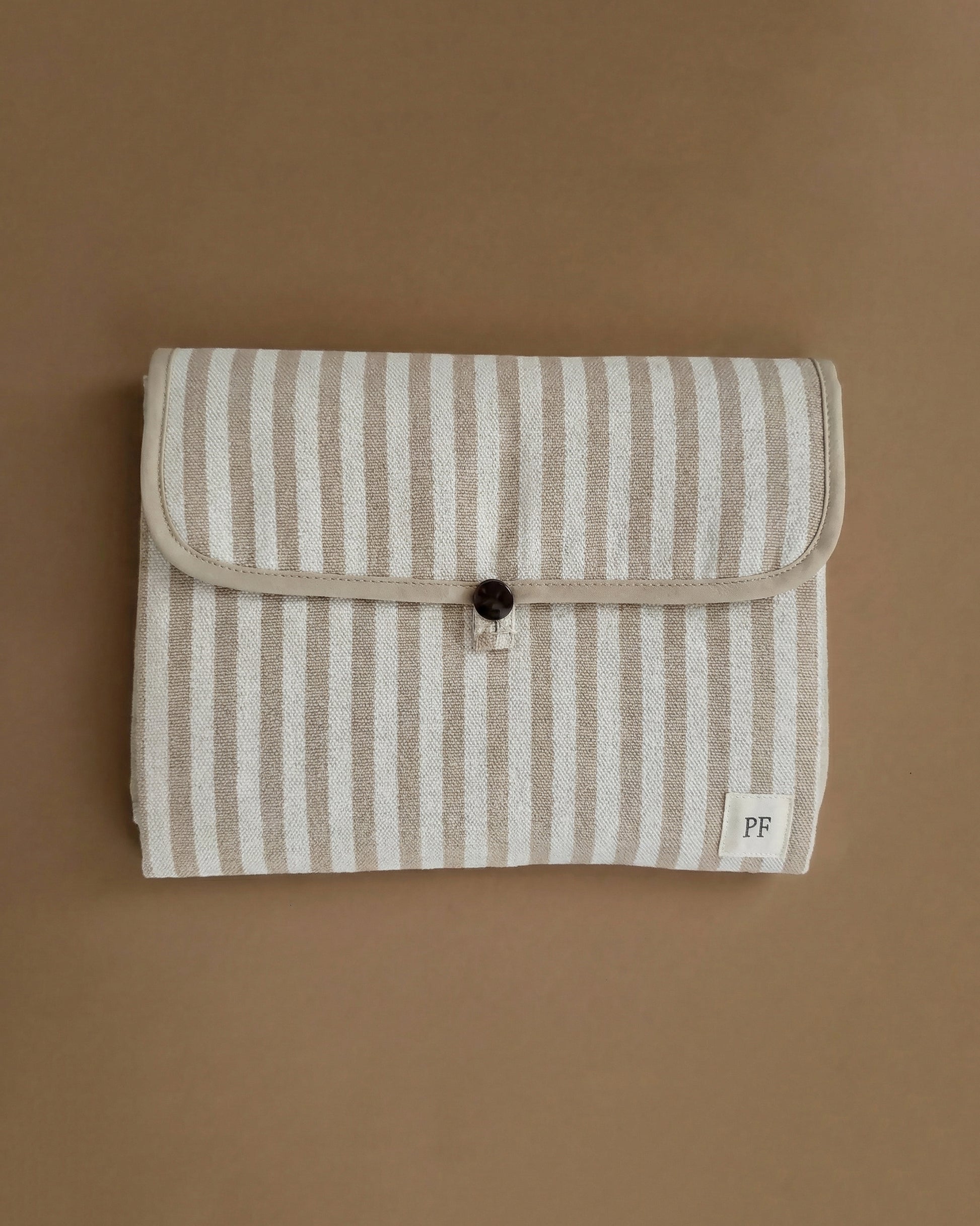 Changing Mat - Oatmeal Striped - Petit Filippe