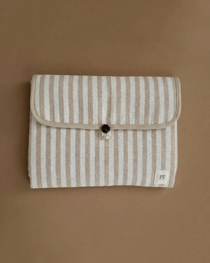Changing Mat - Oatmeal Striped - Petit Filippe