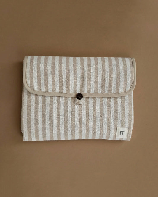 Changing Mat - Oatmeal Striped