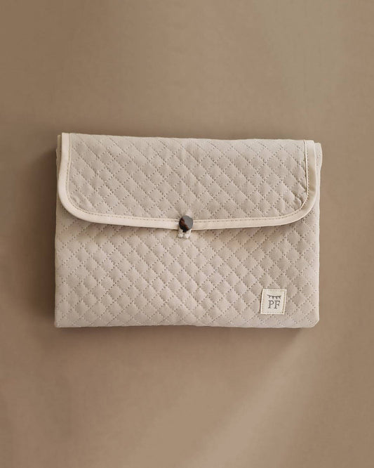 Quilted Changing Mat - Oatmeal - Petit Filippe