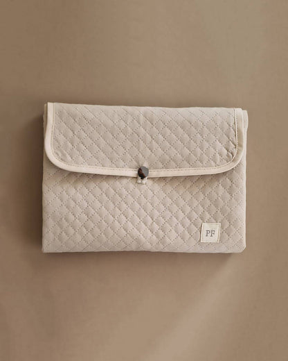 Quilted Changing Mat - Oatmeal - Petit Filippe