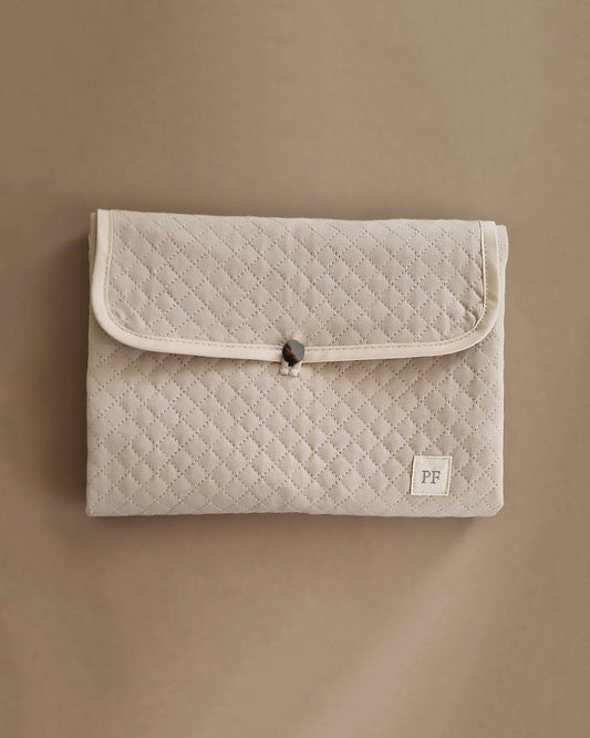 Quilted Changing Mat - Oatmeal - Petit Filippe