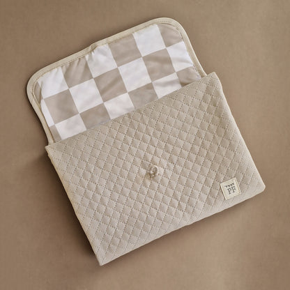 Quilted Changing Mat - Oatmeal - Petit Filippe