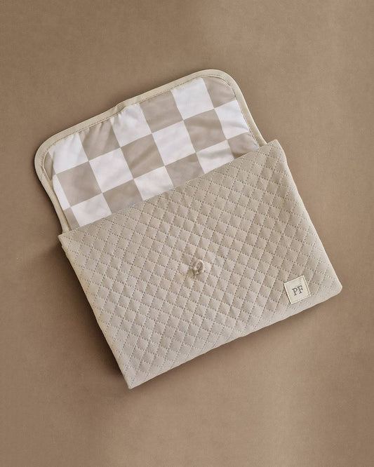 Quilted Changing Mat - Oatmeal - Petit Filippe