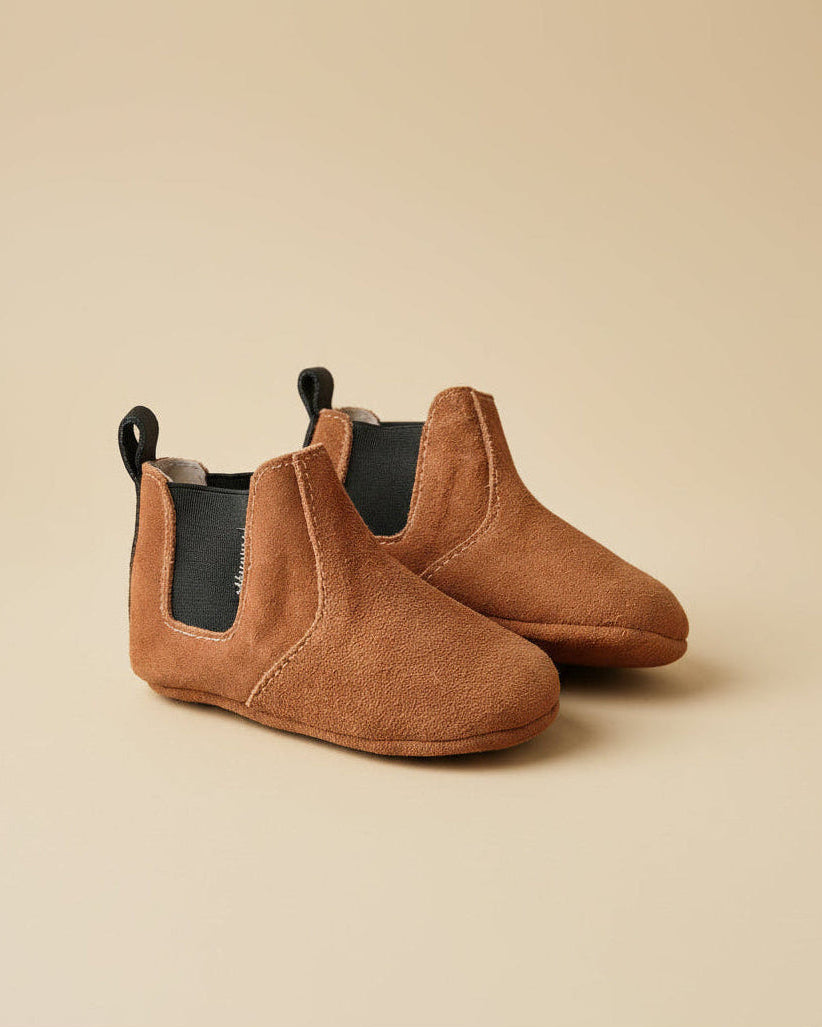 Baby - Chelsea Booties - Brick with Black Detail - Petit Filippe