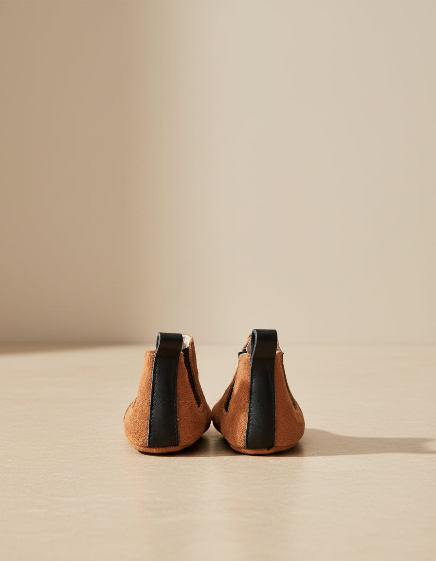 Baby - Chelsea Booties - Brick with Black Detail - Petit Filippe