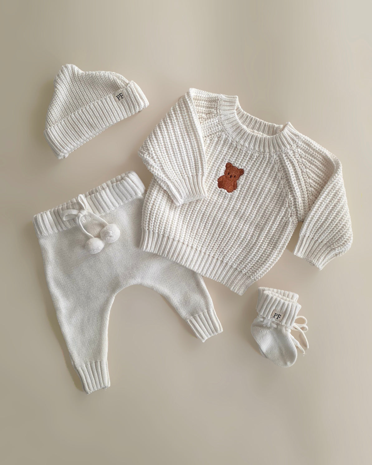 Embroidered Chunky Sweater - Cotton - Ivory