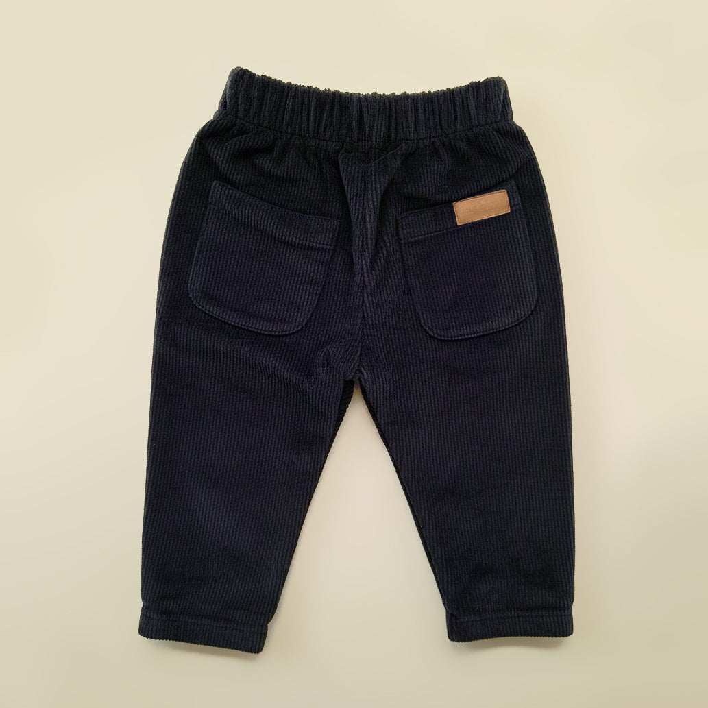 Pantalon en velours côtelé - Bleu nuit