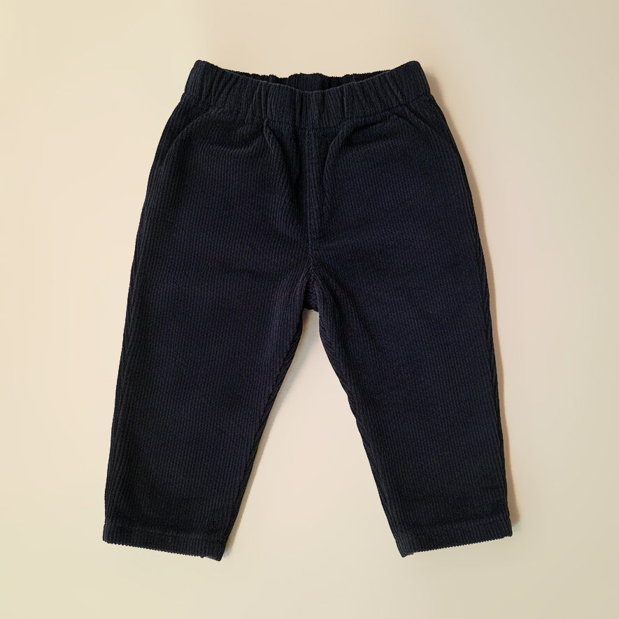 Pantalon en velours côtelé - Bleu nuit