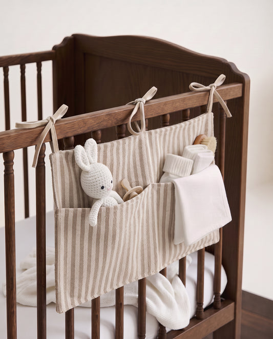 Organiseur de lit bébé – Coton – Natural