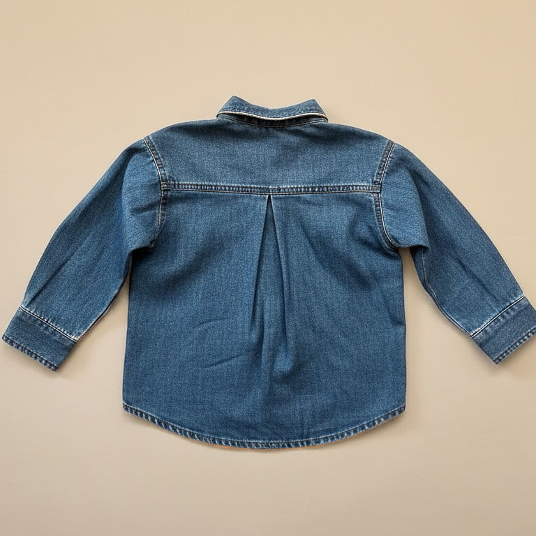 Chemise en denim – Bleu moyen