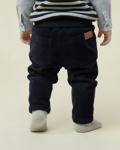 Pantalon en velours côtelé - Bleu nuit