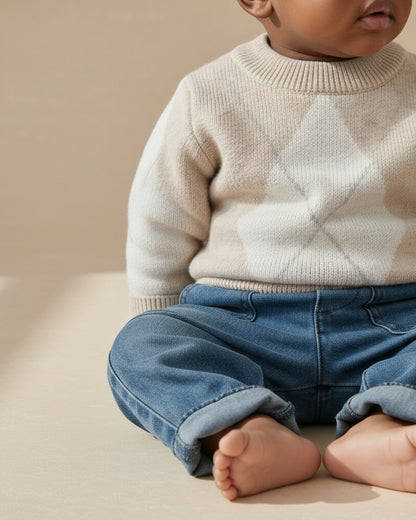 Denim-Babyhose – Denimblau