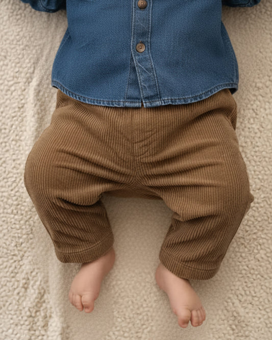 Pantalon en velours côtelé - Caramel