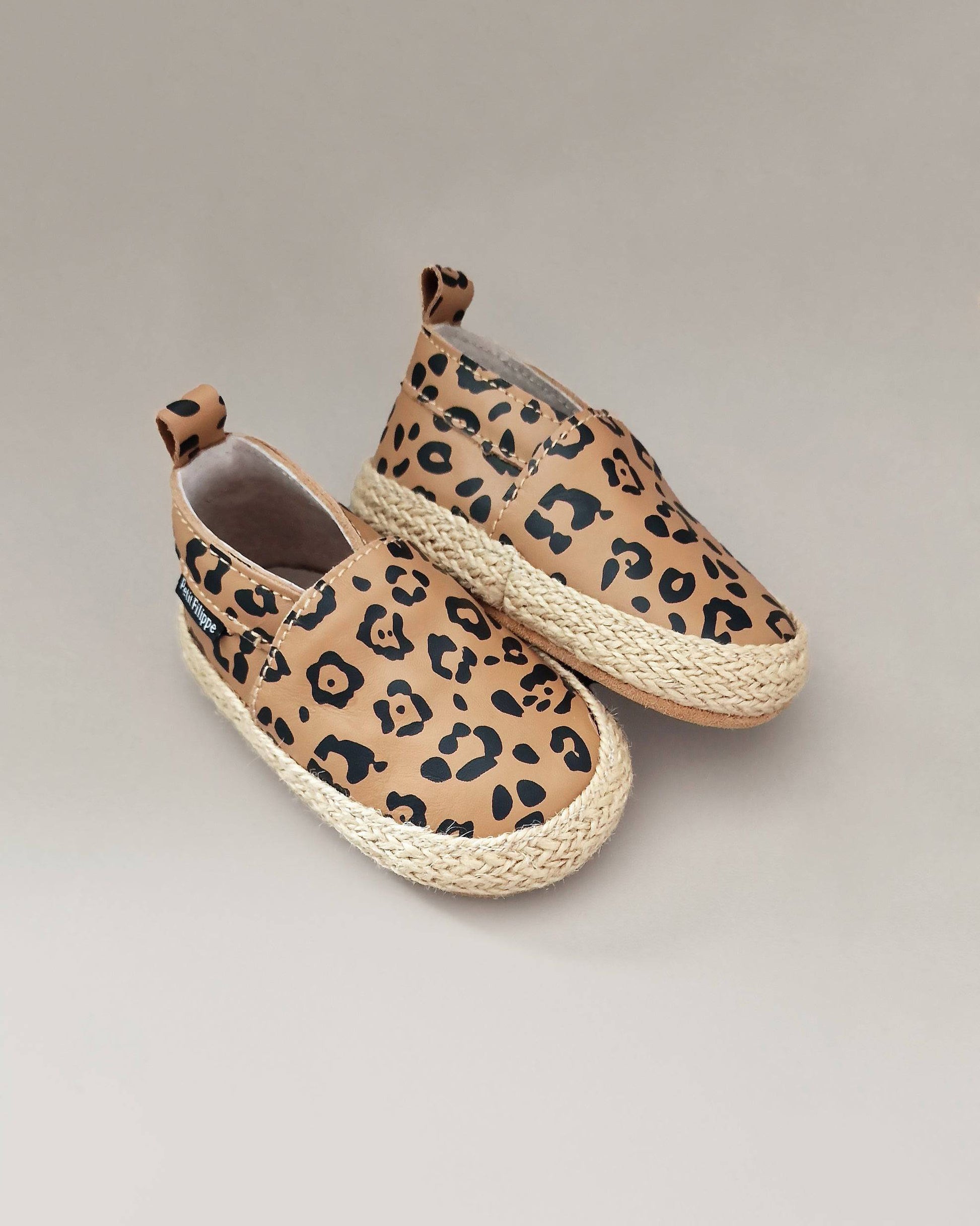 Baby - Leather Espadrilles - Leopard - Petit Filippe
