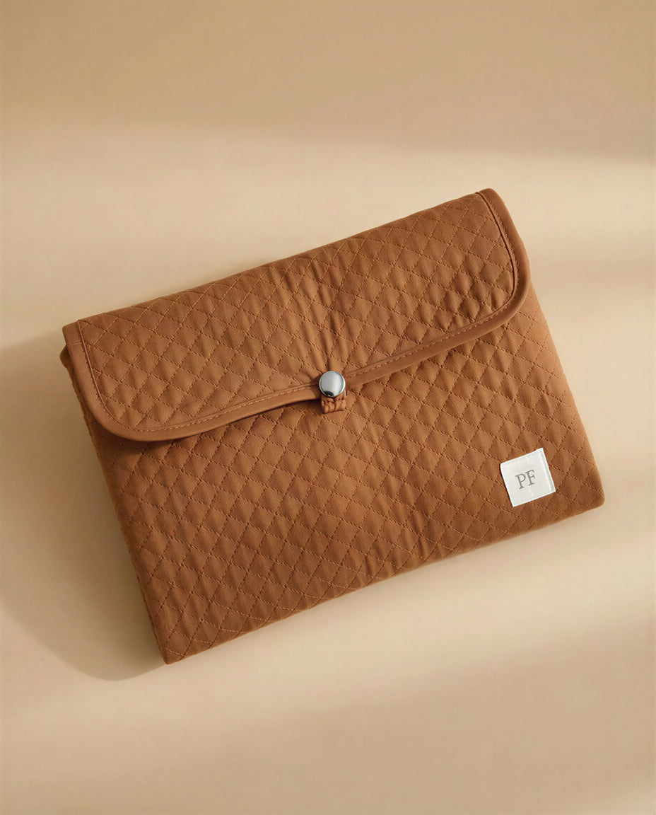 Quilted Changing Mat - Brick - Petit Filippe