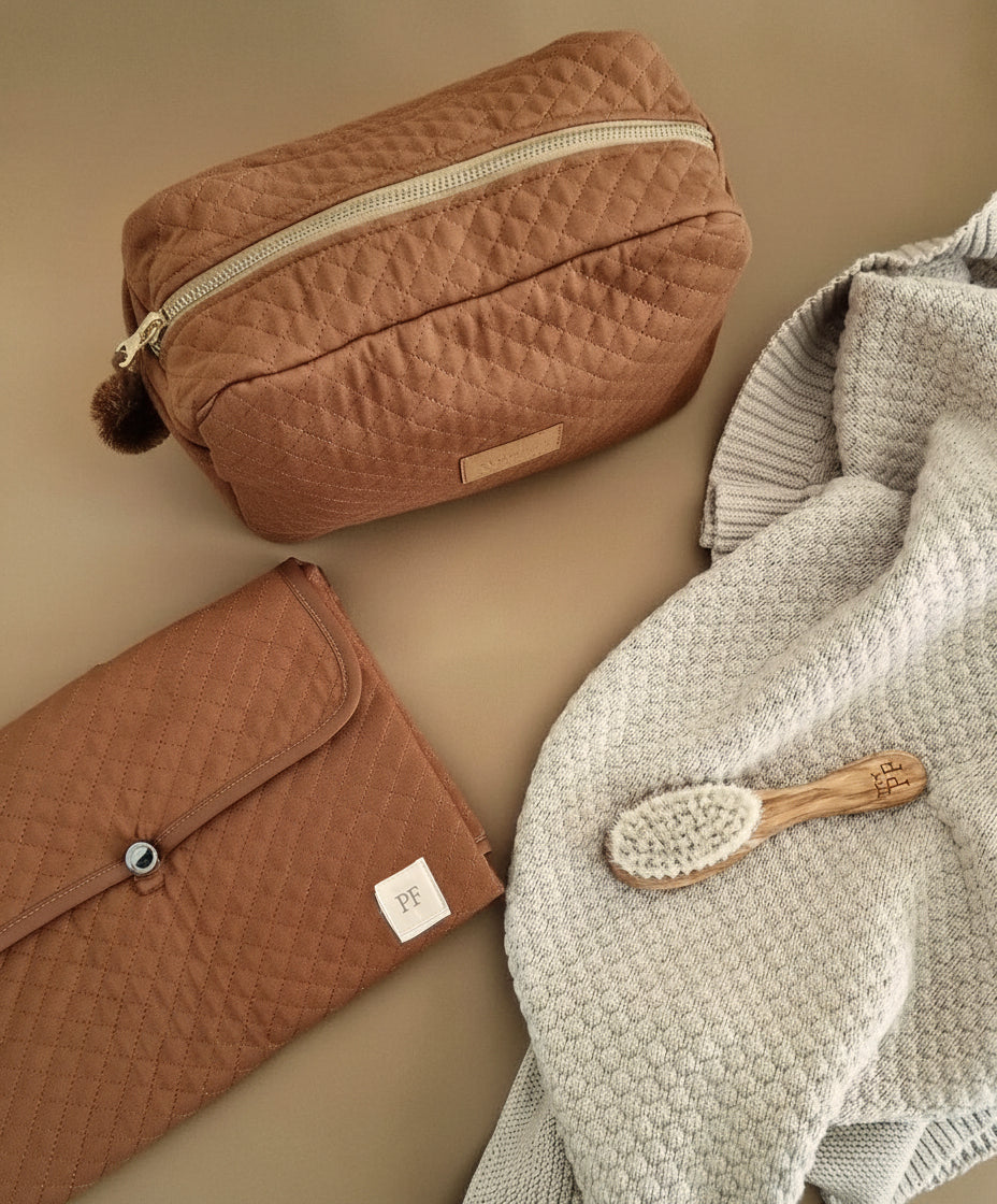 Quilted Changing Mat - Brick - Petit Filippe