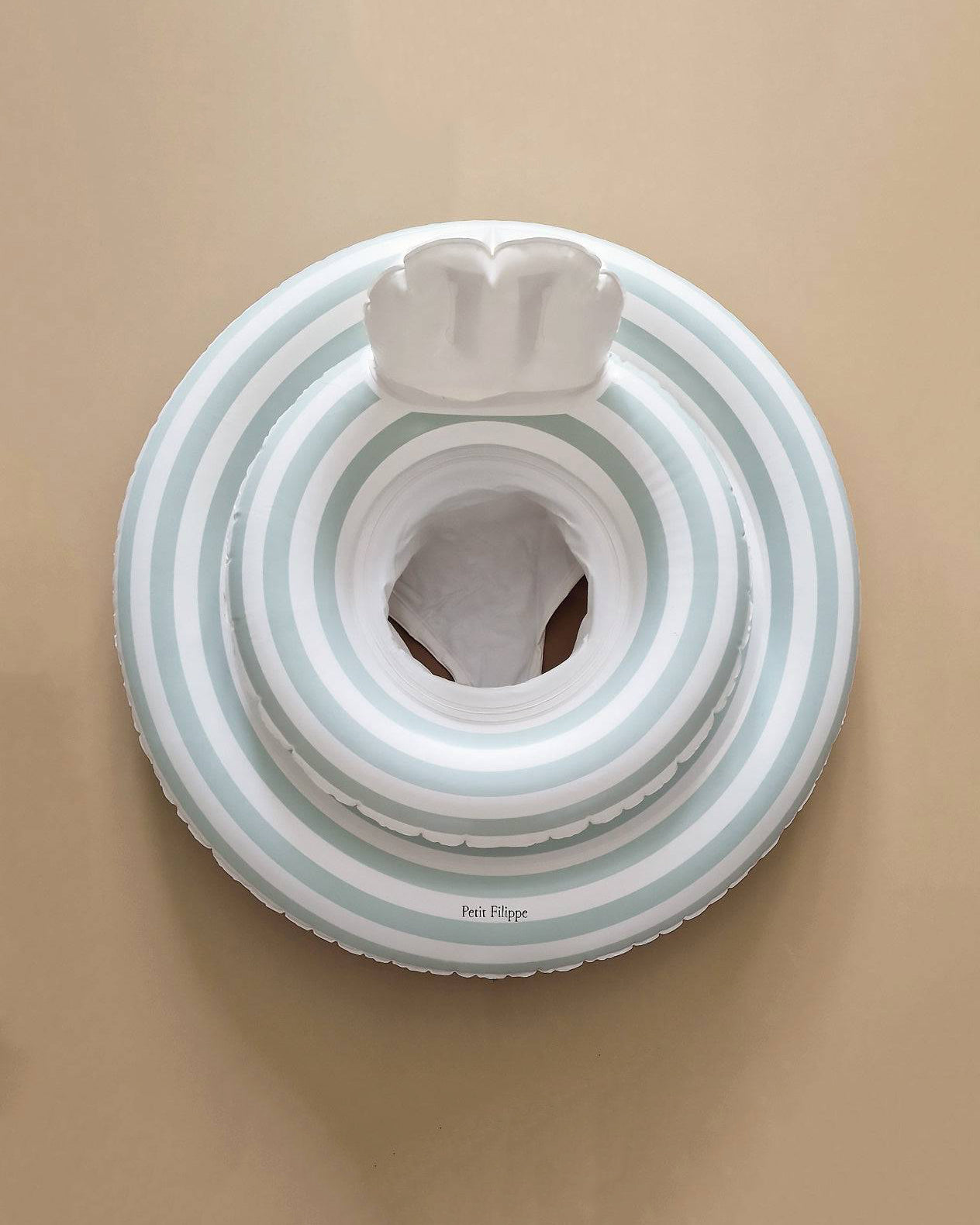Baby Swim Ring - Misty Blue Stripes - 1-3 y - Petit Filippe