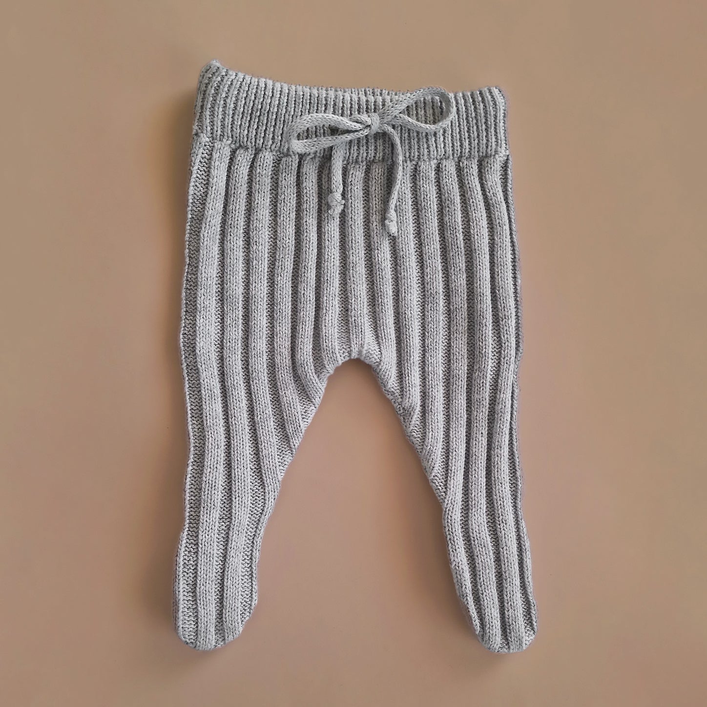 Knitted Footed Leggings - Cotton - Grey - Petit Filippe