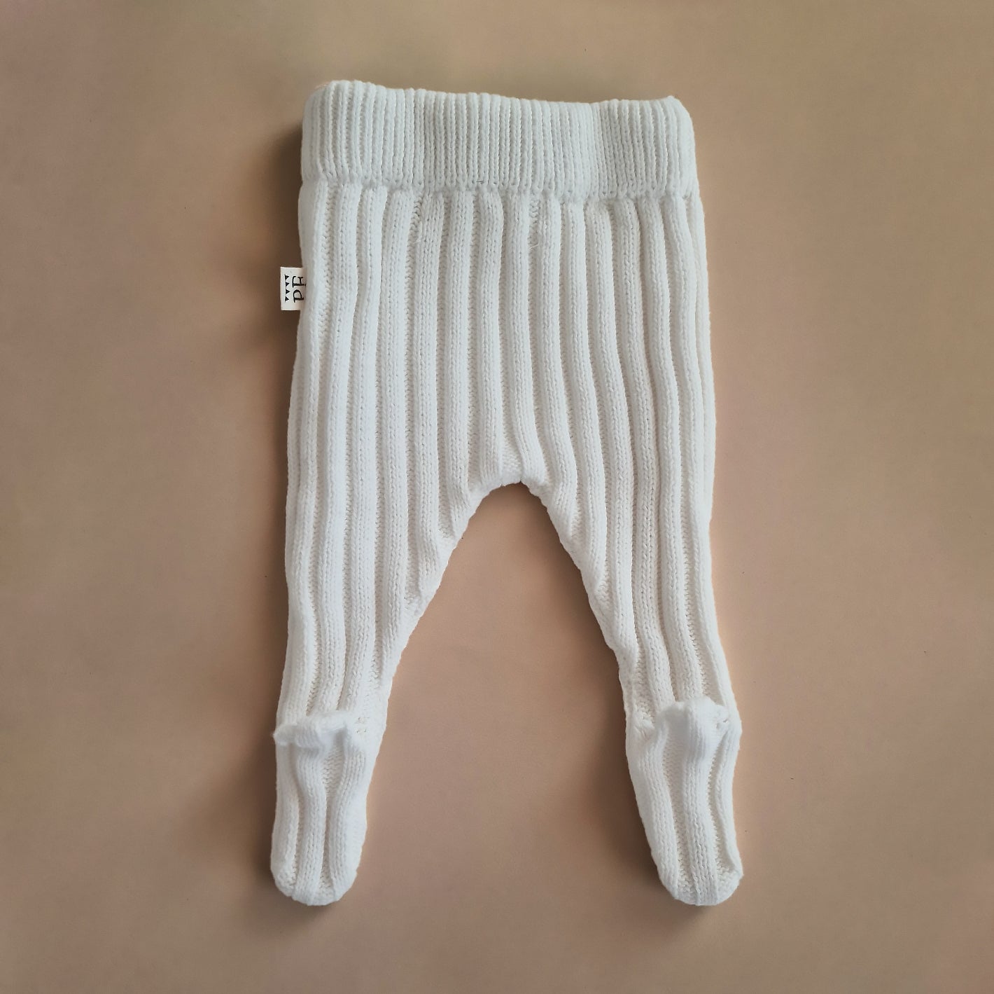 Knitted Footed Leggings - Cotton - Ivory - Petit Filippe