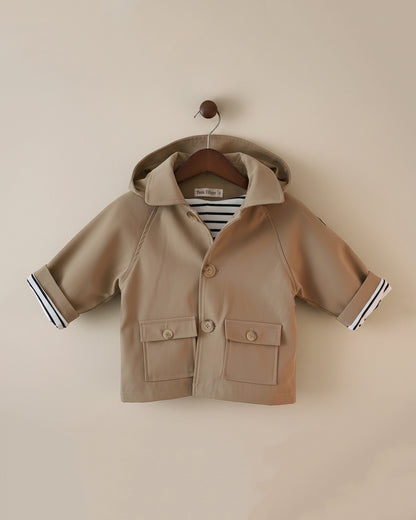 Hooded Coat - Café au Lait - Petit Filippe