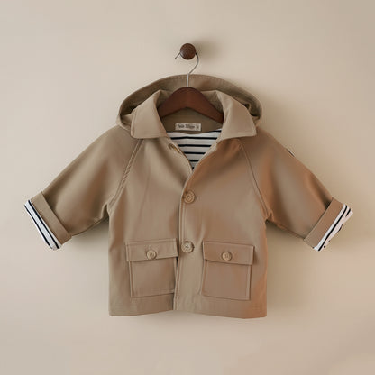 Hooded Coat - Café au Lait