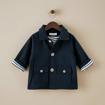 Manteau à capuche - Bleu Nuit