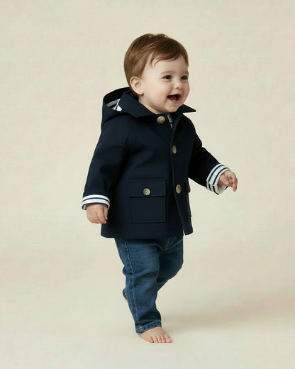 Manteau à capuche - Bleu Nuit