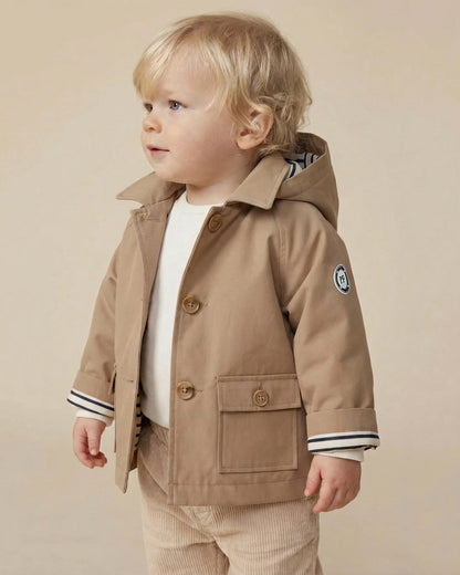 Hooded Coat - Café au Lait - Petit Filippe