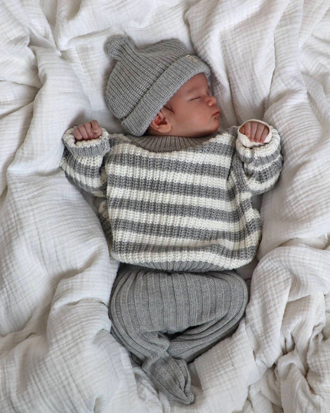 Short Beanie - Cotton - Grey - Petit Filippe