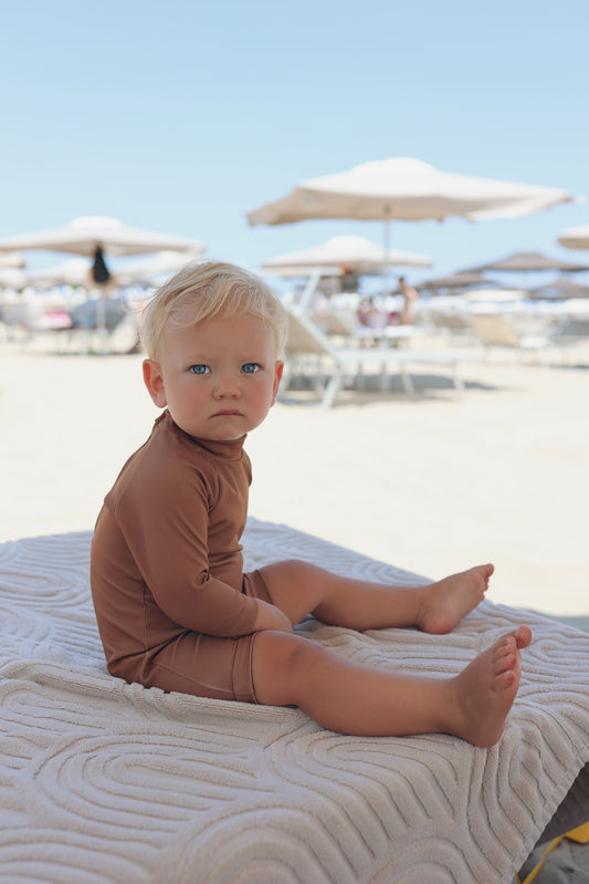 Baby Swimsuit - UPF50+ - Brick - Petit Filippe