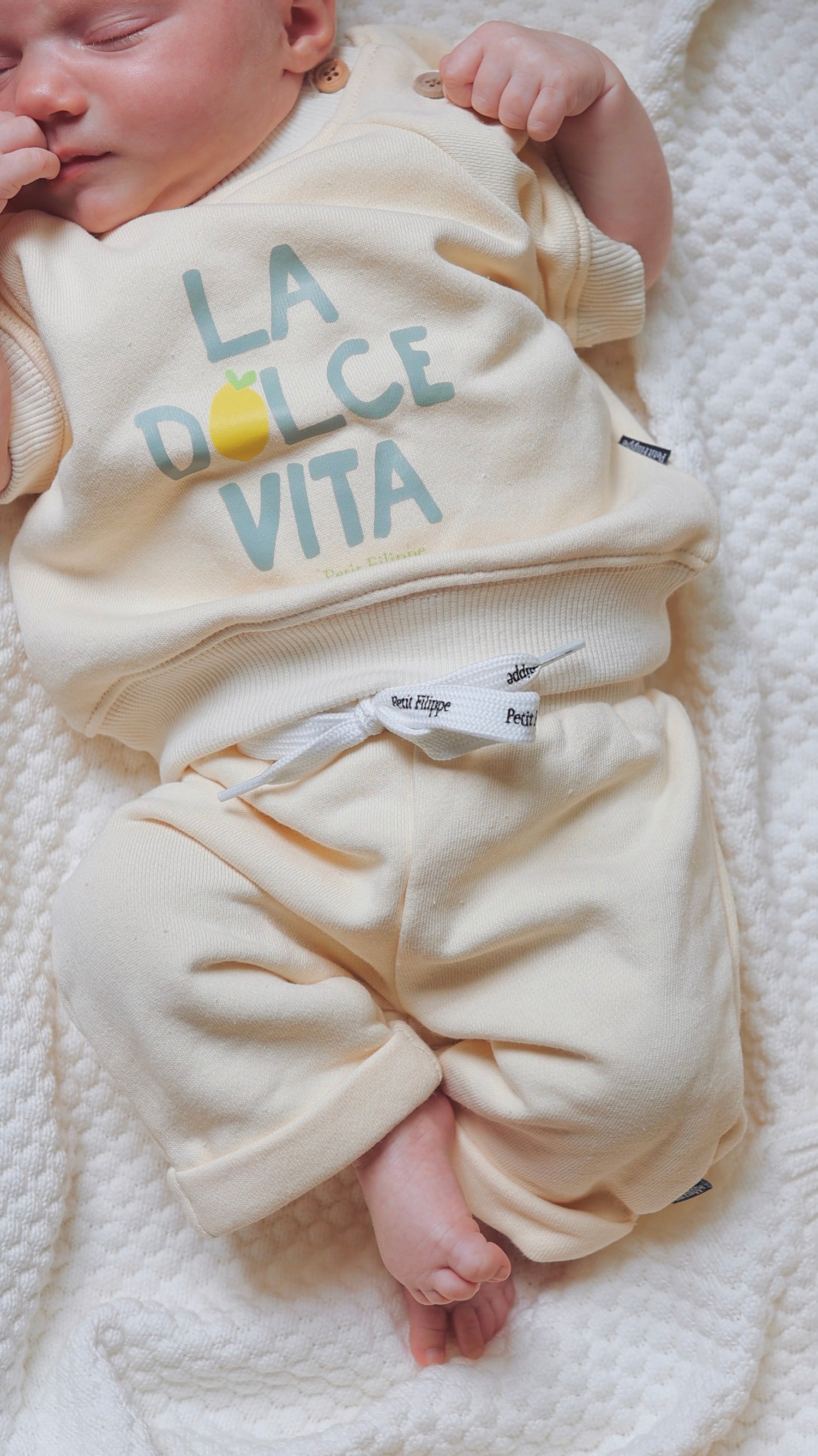 Sweatshirt - La Dolce Vita - Butter Yellow - Petit Filippe