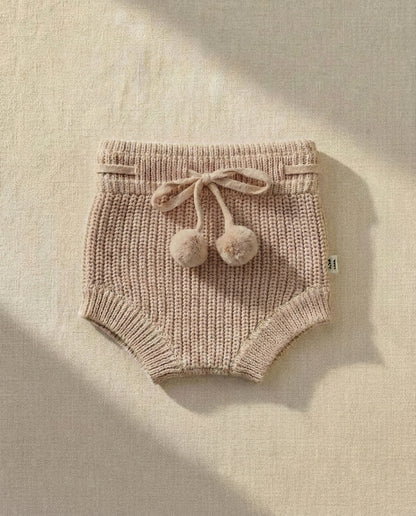 Knitted Bloomers - Cotton - Oatmeal - Petit Filippe