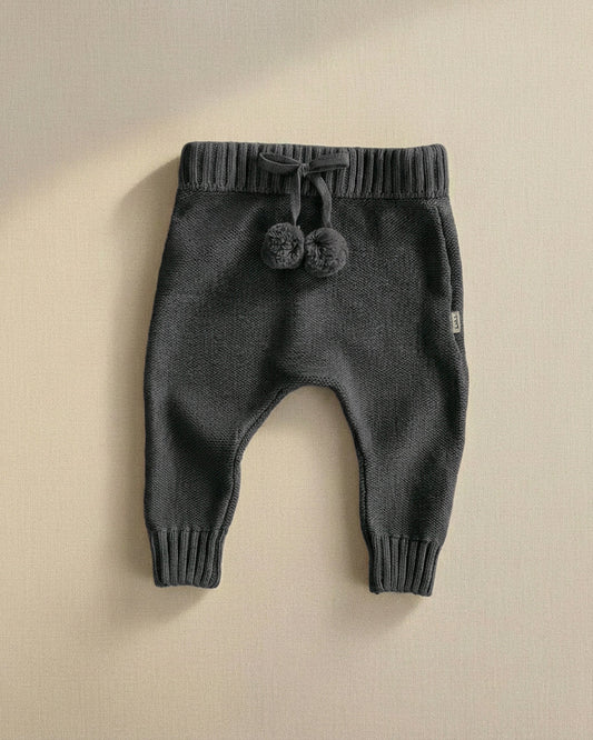 Knitted Pants - Cotton - Graphite - Petit Filippe