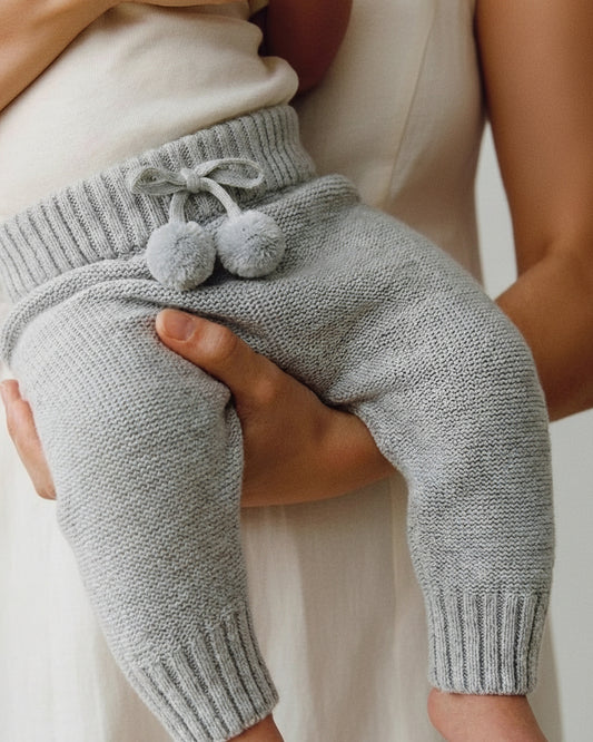 Knitted Pants - Cotton - Grey - Petit Filippe