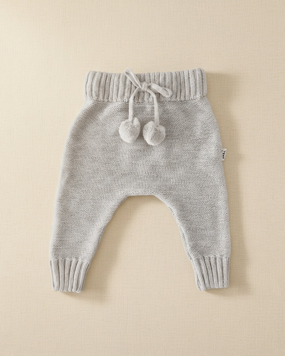Knitted Pants - Cotton - Grey - Petit Filippe
