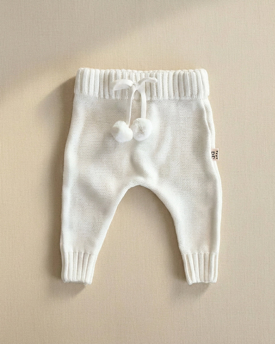 Knitted Pants - Cotton - Ivory - Petit Filippe