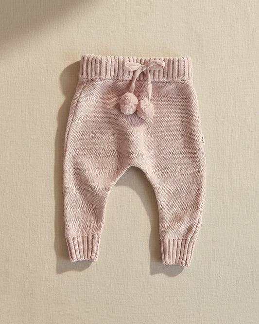 Knitted Pants - Cotton - Peony Pink - Petit Filippe