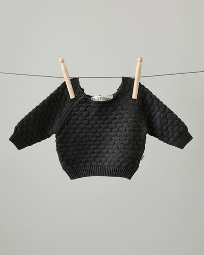 Knitted Sweater - Cotton - Graphite - Petit Filippe